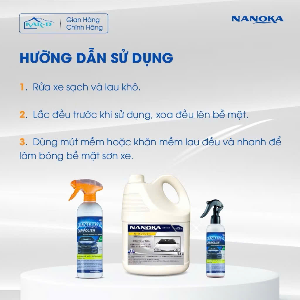 Dung dịch làm bóng sơn nhanh Nanoka 